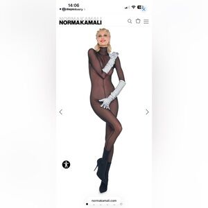 Norma Kamali LONG SLEEVE TURTLE CATSUIT